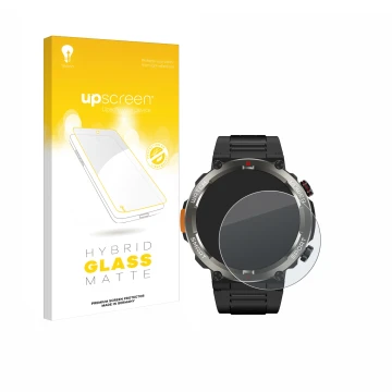 Vorderseite einer Produktverpackung mit dem Markenlogo upscreen. Daneben ist das Gerät Blackview W50 Pro 1.45