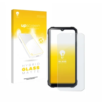 Vorderseite einer Produktverpackung mit dem Markenlogo upscreen. Daneben ist das Gerät Hotwav T7S mit dem zugehörigen Displays