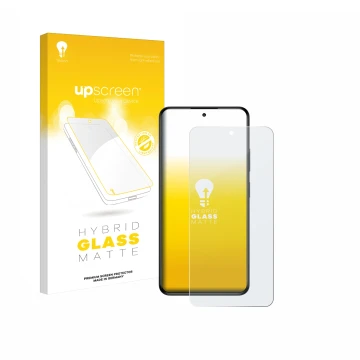 Vorderseite einer Produktverpackung mit dem Markenlogo upscreen. Daneben ist das Gerät myPhone N23 Plus mit dem zugehörigen Di