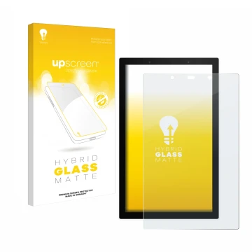 Vorderseite einer Produktverpackung mit dem Markenlogo upscreen. Daneben ist das Gerät SONOFF NSPanel Pro 120 mit dem zugehöri