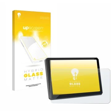 Vorderseite einer Produktverpackung mit dem Markenlogo upscreen. Daneben ist das Gerät Carpuride W702BS 7