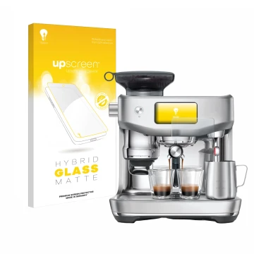 Vorderseite einer Produktverpackung mit dem Markenlogo upscreen. Daneben ist das Gerät Sage the Oracle Jet mit dem zugehörigen