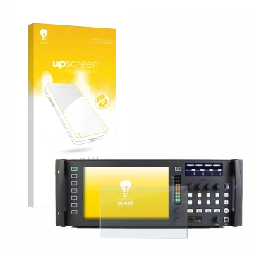 Vorderseite einer Produktverpackung mit dem Markenlogo upscreen. Daneben ist das Gerät Behringer Wing Rack mit dem zugehörigen