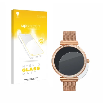 Vorderseite einer Produktverpackung mit dem Markenlogo upscreen. Daneben ist das Gerät NONGAMX Smartwatch 1.27