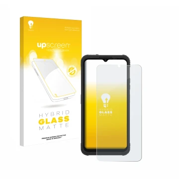 Vorderseite einer Produktverpackung mit dem Markenlogo upscreen. Daneben ist das Gerät AGM H Max mit dem zugehörigen Displaysc