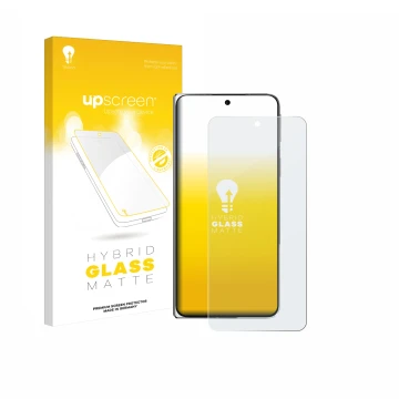 Vorderseite einer Produktverpackung mit dem Markenlogo upscreen. Daneben ist das Gerät Oppo Find N5 mit dem zugehörigen Displa