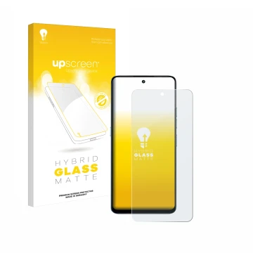 Vorderseite einer Produktverpackung mit dem Markenlogo upscreen. Daneben ist das Gerät Umidigi Note 100 mit dem zugehörigen Di