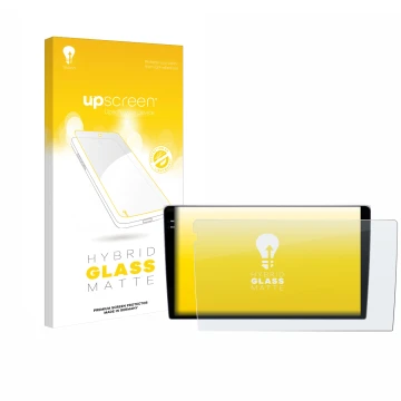 Vorderseite einer Produktverpackung mit dem Markenlogo upscreen. Daneben ist das Gerät Teyes CC3 9