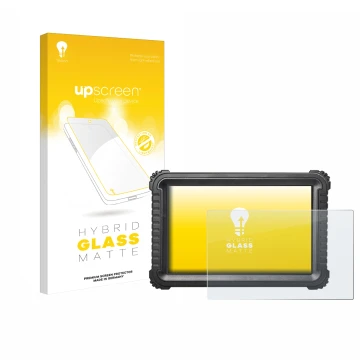 Vorderseite einer Produktverpackung mit dem Markenlogo upscreen. Daneben ist das Gerät iCarsoft CR Ultra mit dem zugehörigen D