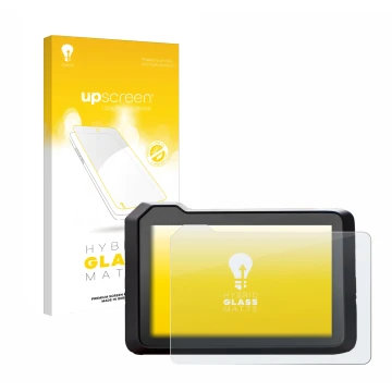 Vorderseite einer Produktverpackung mit dem Markenlogo upscreen. Daneben ist das Gerät KTM 1390 Super Duke R 2025 5