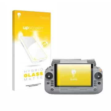 Vorderseite einer Produktverpackung mit dem Markenlogo upscreen. Daneben ist das Gerät DJI RC Plus 2 mit dem zugehörigen Displ