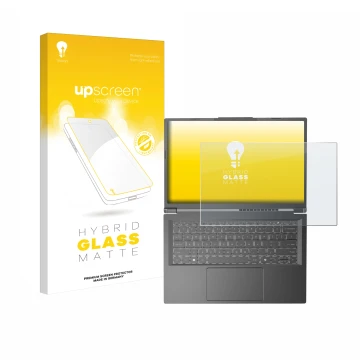 Vorderseite einer Produktverpackung mit dem Markenlogo upscreen. Daneben ist das Gerät Acer Aspire 14 AI mit dem zugehörigen D