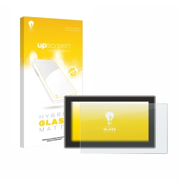 Vorderseite einer Produktverpackung mit dem Markenlogo upscreen. Daneben ist das Gerät Ford Tourneo Curier (2024) mit dem zuge