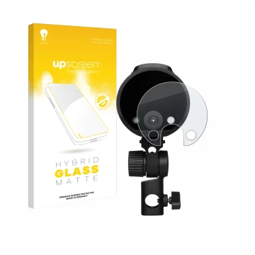 Vorderseite einer Produktverpackung mit dem Markenlogo upscreen. Daneben ist das Gerät Profoto A2 mit dem zugehörigen Displays