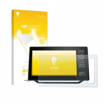 Vorderseite einer Produktverpackung mit dem Markenlogo upscreen. Daneben ist das Gerät Humminbird Xplore 10 mit dem zugehörige