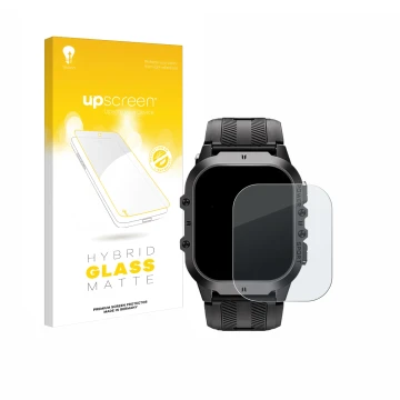 Vorderseite einer Produktverpackung mit dem Markenlogo upscreen. Daneben ist das Gerät Oukitel BT20 1.96