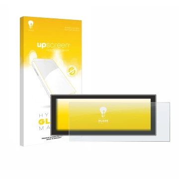 Vorderseite einer Produktverpackung mit dem Markenlogo upscreen. Daneben ist das Gerät Peugeot Partner (2025) mit dem zugehöri