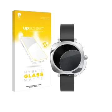 Vorderseite einer Produktverpackung mit dem Markenlogo upscreen. Daneben ist das Gerät Sross Smartwatch 1.19