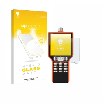 Vorderseite einer Produktverpackung mit dem Markenlogo upscreen. Daneben ist das Gerät RigExpert MATCH mit dem zugehörigen Dis