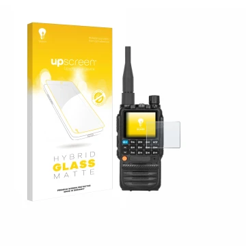 Vorderseite einer Produktverpackung mit dem Markenlogo upscreen. Daneben ist das Gerät Tidradio TD-H3 mit dem zugehörigen Disp
