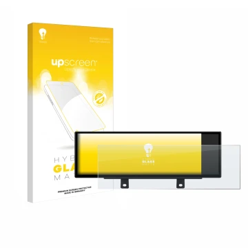 Vorderseite einer Produktverpackung mit dem Markenlogo upscreen. Daneben ist das Gerät Xtrons QLB42THNBR mit dem zugehörigen D