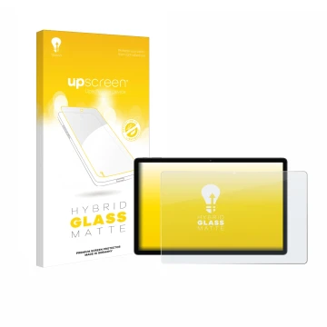 Vorderseite einer Produktverpackung mit dem Markenlogo upscreen. Daneben ist das Gerät Blackview Mega 8 mit dem zugehörigen Di