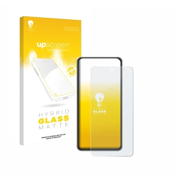 Vorderseite einer Produktverpackung mit dem Markenlogo upscreen. Daneben ist das Gerät realme GT 7T mit dem zugehörigen Displa
