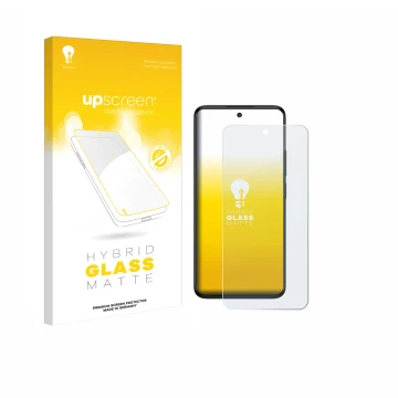 Vorderseite einer Produktverpackung mit dem Markenlogo upscreen. Daneben ist das Gerät TCL 60 5G mit dem zugehörigen Displaysc