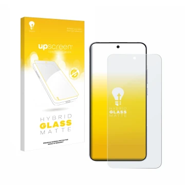 Vorderseite einer Produktverpackung mit dem Markenlogo upscreen. Daneben ist das Gerät Oppo Reno 14 Pro mit dem zugehörigen Di