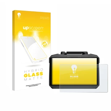 Vorderseite einer Produktverpackung mit dem Markenlogo upscreen. Daneben ist das Gerät DJI RC Pro 2 mit dem zugehörigen Displa