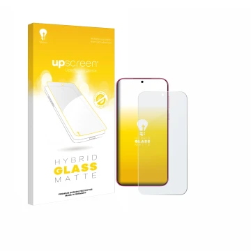 Vorderseite einer Produktverpackung mit dem Markenlogo upscreen. Daneben ist das Gerät Huawei Pura 80 mit dem zugehörigen Disp