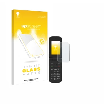 Vorderseite einer Produktverpackung mit dem Markenlogo upscreen. Daneben ist das Gerät AGM M10 mit dem zugehörigen Displayschu