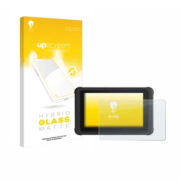 Vorderseite einer Produktverpackung mit dem Markenlogo upscreen. Daneben ist das Gerät Webfleet PRO 8475 mit dem zugehörigen D