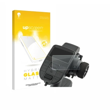 Vorderseite einer Produktverpackung mit dem Markenlogo upscreen. Daneben ist das Gerät Radiomaster MT12 mit dem zugehörigen Di