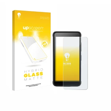 Vorderseite einer Produktverpackung mit dem Markenlogo upscreen. Daneben ist das Gerät SkyCaddie Pro 4X mit dem zugehörigen Di