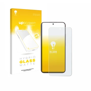 Vorderseite einer Produktverpackung mit dem Markenlogo upscreen. Daneben ist das Gerät Oppo Reno 14 F mit dem zugehörigen Disp
