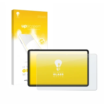 Vorderseite einer Produktverpackung mit dem Markenlogo upscreen. Daneben ist das Gerät Doogee V Pad 12