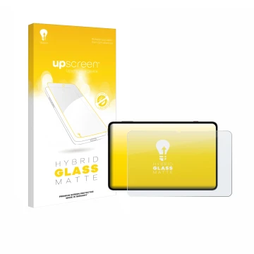 Vorderseite einer Produktverpackung mit dem Markenlogo upscreen. Daneben ist das Gerät Redmagic Astra NP05J mit dem zugehörige