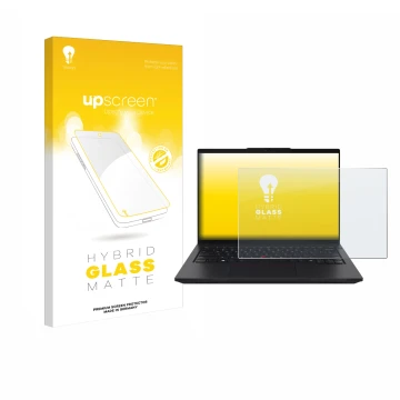 Vorderseite einer Produktverpackung mit dem Markenlogo upscreen. Daneben ist das Gerät Lenovo ThinkPad L14 Gen 6 mit dem zugeh