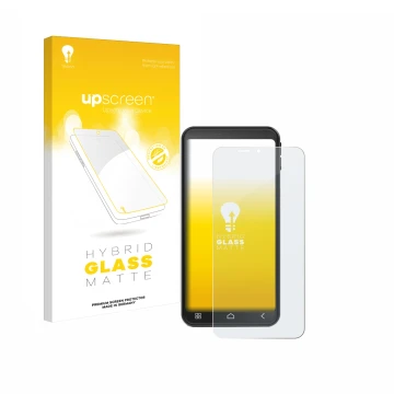 Vorderseite einer Produktverpackung mit dem Markenlogo upscreen. Daneben ist das Gerät Emporia Smart ME7 mit dem zugehörigen D
