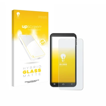 Vorderseite einer Produktverpackung mit dem Markenlogo upscreen. Daneben ist das Gerät Emporia Smart 7 Lite mit dem zugehörige