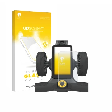 Vorderseite einer Produktverpackung mit dem Markenlogo upscreen. Daneben ist das Gerät PowaKaddy CT12 GPS mit dem zugehörigen 