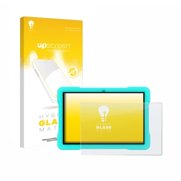 Vorderseite einer Produktverpackung mit dem Markenlogo upscreen. Daneben ist das Gerät UJJ U8 mit dem zugehörigen Displayschut