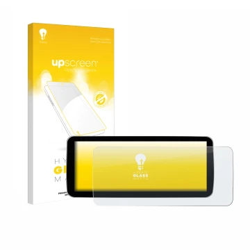 Vorderseite einer Produktverpackung mit dem Markenlogo upscreen. Daneben ist das Gerät Ninetom Car Radio 12.3