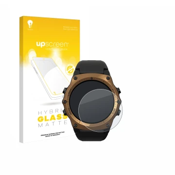 Vorderseite einer Produktverpackung mit dem Markenlogo upscreen. Daneben ist das Gerät Shearwater Teric dive computer mit dem 