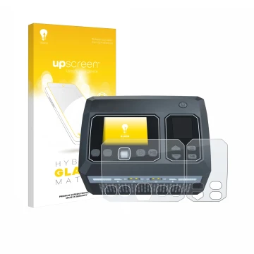 Vorderseite einer Produktverpackung mit dem Markenlogo upscreen. Daneben ist das Gerät SkyRc D750 Mix mit dem zugehörigen Disp