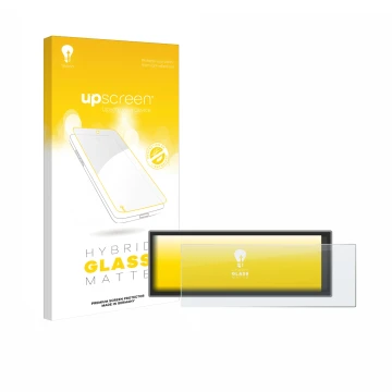 Vorderseite einer Produktverpackung mit dem Markenlogo upscreen. Daneben ist das Gerät Carpuride Carplay W125A 11.26