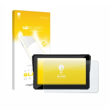 Vorderseite einer Produktverpackung mit dem Markenlogo upscreen. Daneben ist das Gerät Carpuride W702S Pro 7