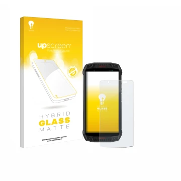 Vorderseite einer Produktverpackung mit dem Markenlogo upscreen. Daneben ist das Gerät Ulefone Armor 15 mit dem zugehörigen Di