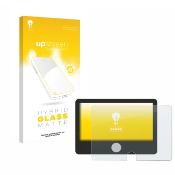 Vorderseite einer Produktverpackung mit dem Markenlogo upscreen. Daneben ist das Gerät Dynavin D9-DCX Plus Flex - C mit dem zu